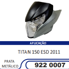 Carenagem Farol Completa Compatível Titan-150 2011 (Para Metálico) Sportive